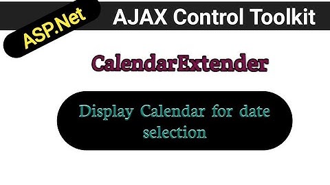 CalendarExtender in asp.net |AJAX Control toolkit tutorial in hindi | Asp.Net in Hindi