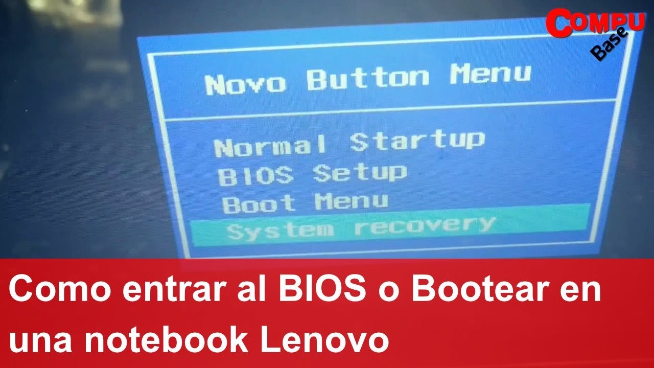 How to enter the BIOS or boot into a Lenovo notebook - YouTube