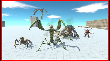 ALIEN EXOTICA WITH GIANT MANTIS VS FACTIONS - ANIMAL REVOLT BATTLE SIMULATOR