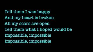 James Arthur- Impossible - Lyrics