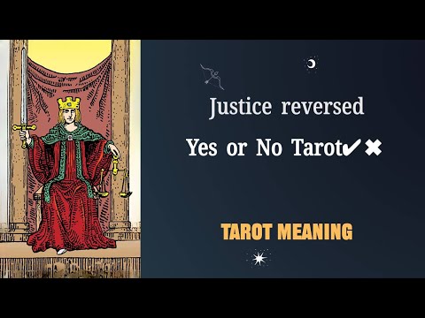 Justice reversed💡 in yes or no tarot?💡Tarot meaning