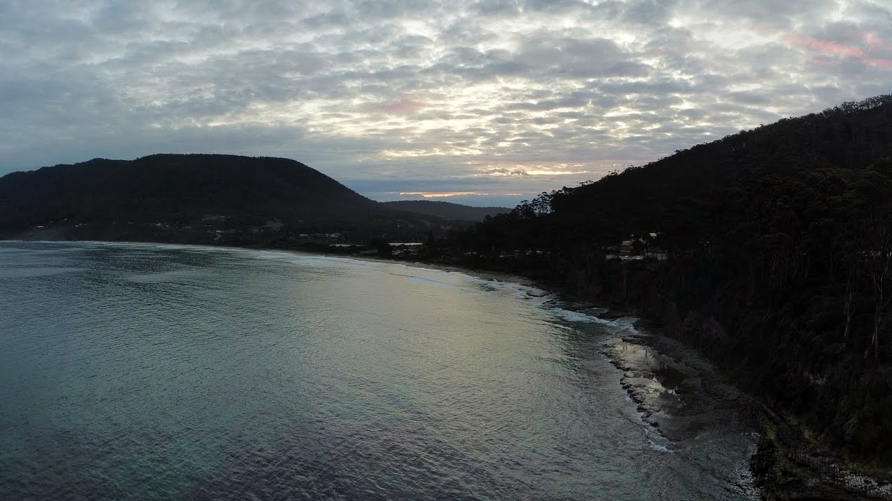 Short scenic flight at sunset - Tessellated Pavement, Tasmania