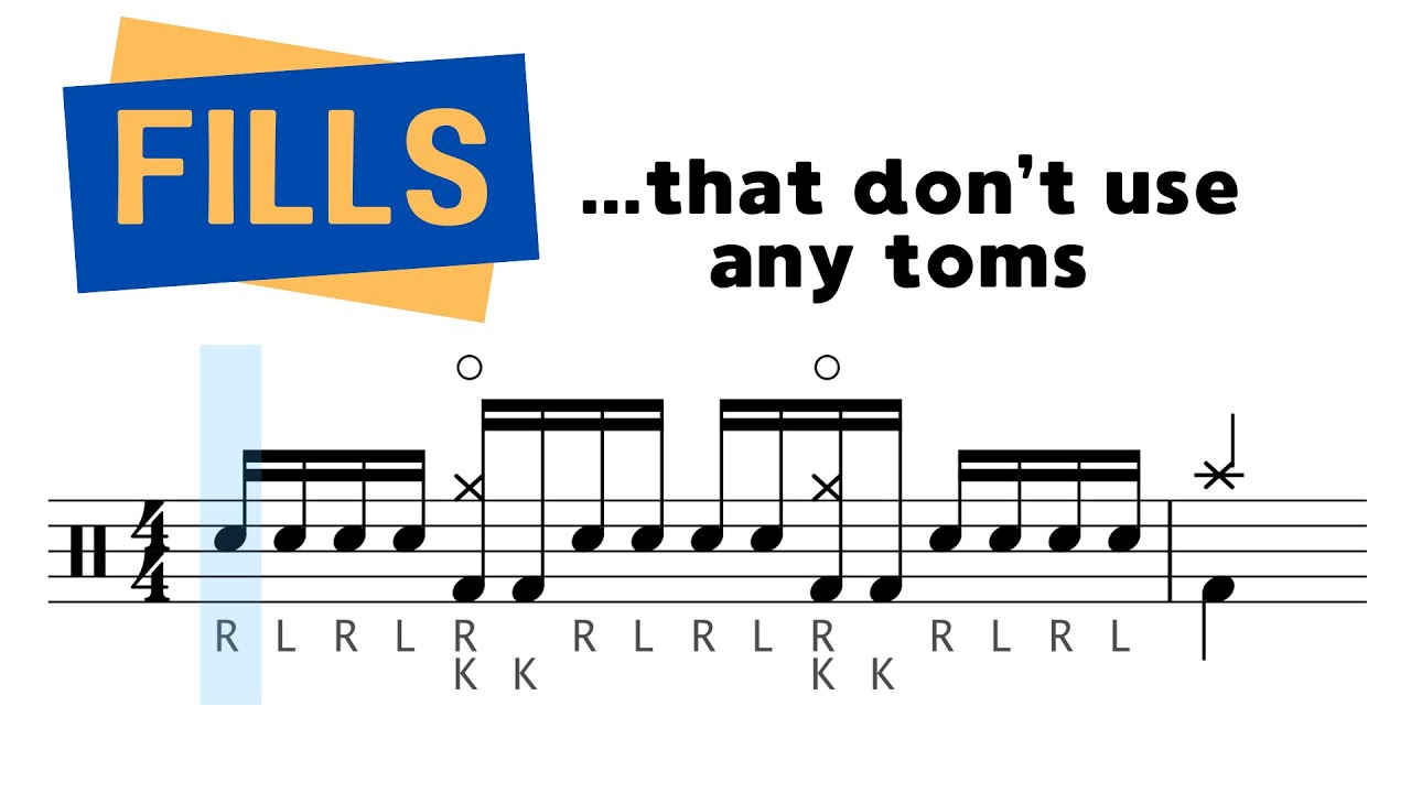 Rock Fill Pattern 8 cool rock fills that don't use any toms 🥁🎵 - YouTube