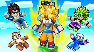 SOBREVIVÍ en UN BLOQUE de DRAGON BALL en Minecraft...