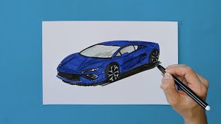 How to draw Lamborghini Temerario