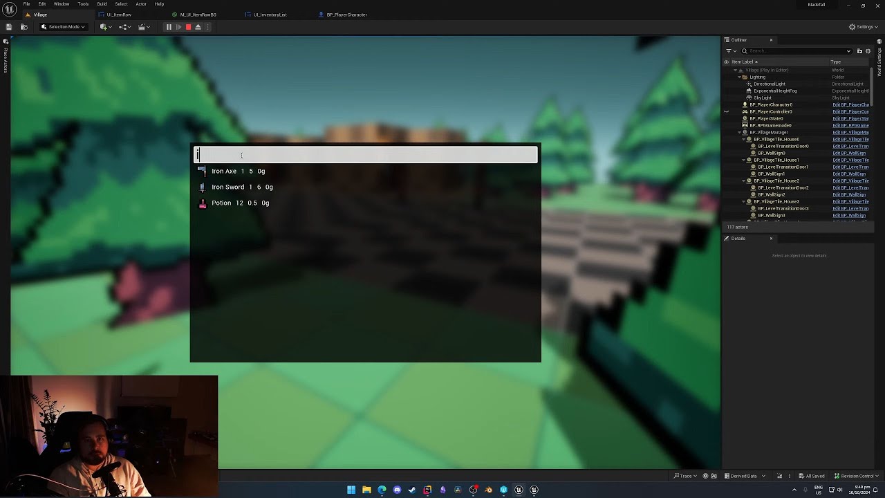 Unreal Engine c++ dev | procedural RPG | Late night coding 7 - YouTube