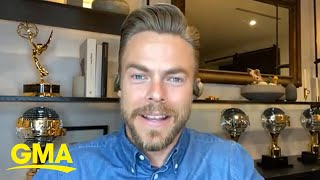 Derek Hough explains which is harder, pro or judge, on 'Dancing with the Stars' l GMA Digital