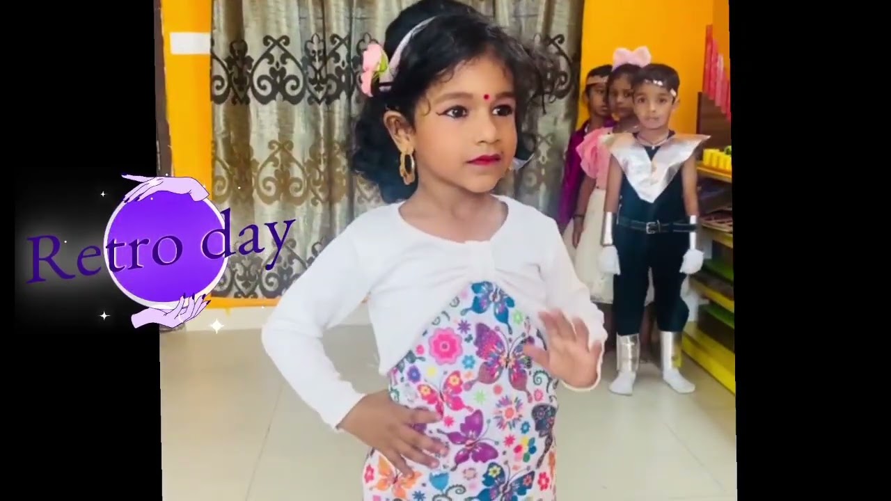 Our little trendsetters rocked the vintage style! 🎶🪩Back to the  old days at Blossom Preschool! 🌼📻