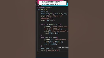 C Programming | Calculate Average Using Arrays