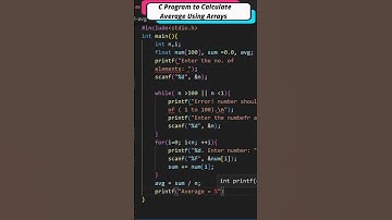 C Programming | Calculate Average Using Arrays
