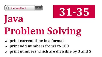 Java problem solving 31-35 | print current date-time, odd number