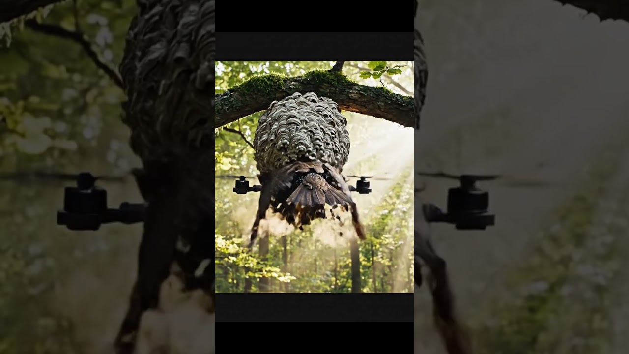 Epic Drone Fail Bird Like Drone Hits Wasp Nest and Breaks to Pieces! 