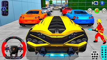 New Golden LUXURY Lamborghini Parking in Car Shop 🚗 3D Driving Class 2025 🚀 Best Android Gameplay🎮