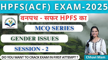 HPFS ACF Exam | Gender Issues | Session - 2 | Vanpath - Series | #hppsc #hpexams #hpgk