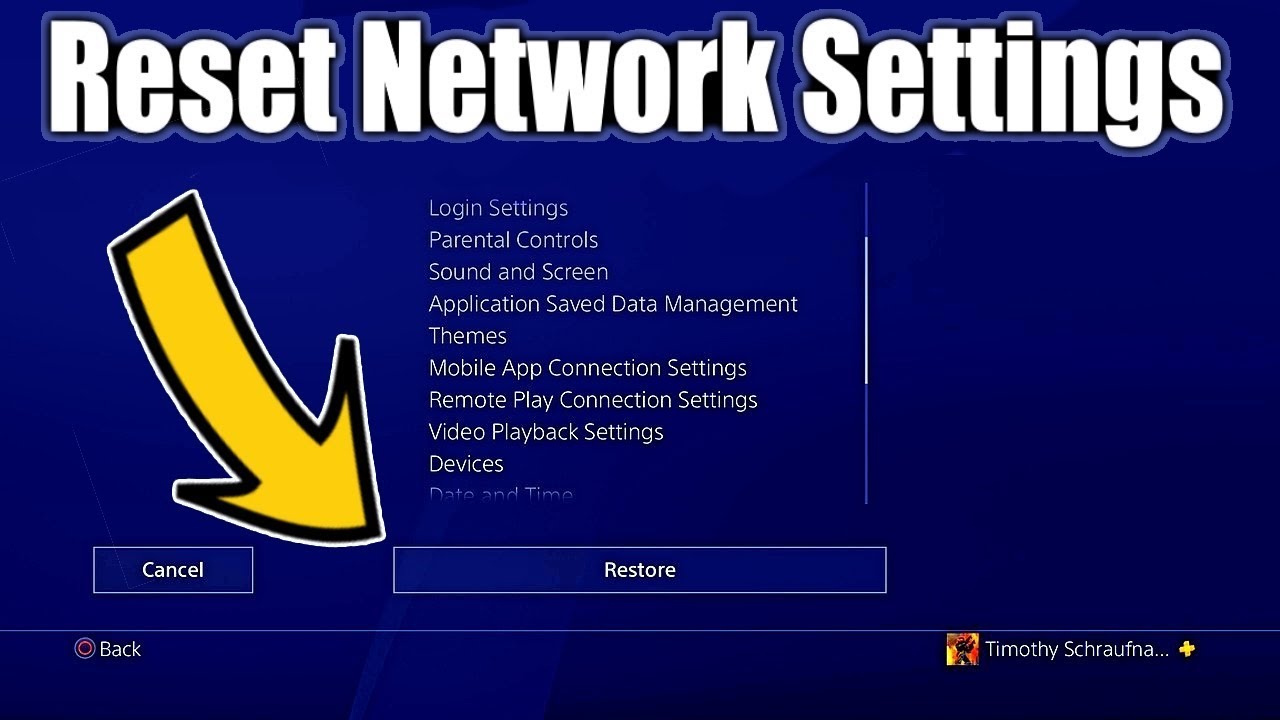 Ps4 Network Settings Reset Easy Method Youtube