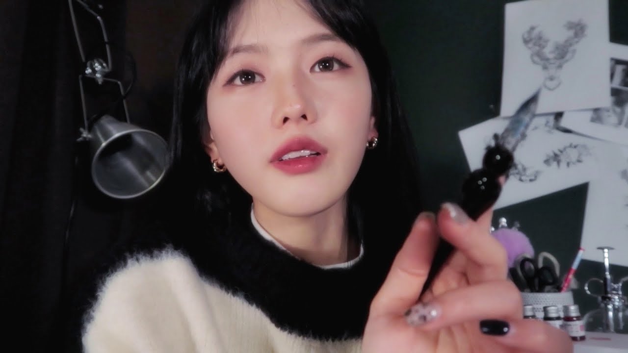 ASMR korean Уютный тату-салон, который расслабляет тело😌