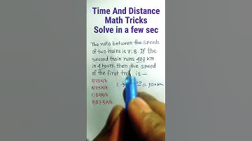 Train Maths | Time & Distance Short Tricks| Maths Tricks| Train Problem Maths | #shorts