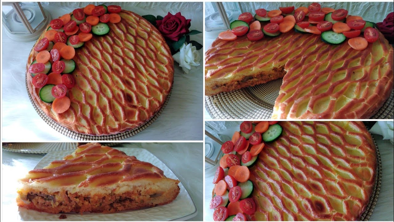 فطيرة محشية بعجين الخلاط الهش بدون دلك💪سهلة وسريعة التحضير بمذاق ولا أروع 😋