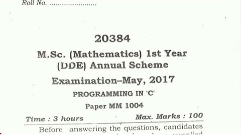 MDU M.sc math DDE previous all exam paper 2017 with 2019