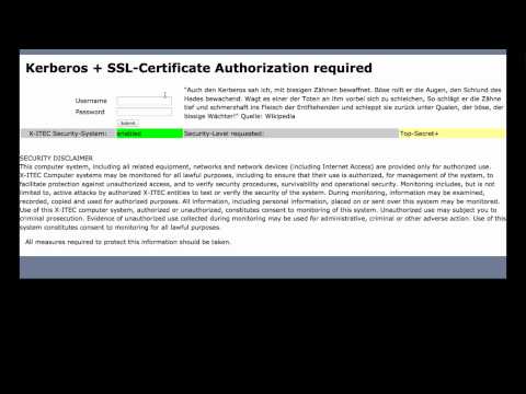 X-ITEC Service-Tutorial Web-Kerberos Login