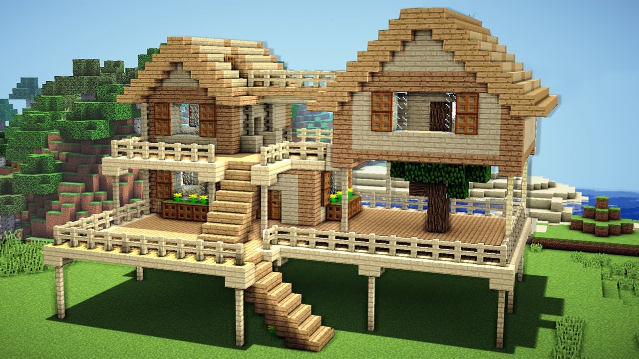 Minecraft house designs survival,minecraft survival house tutorial how to build a house in minecraft