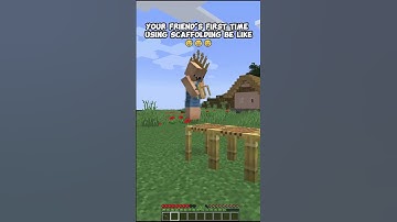 Bro thought scaffolding was easy 😂  #minecraft #shorts
