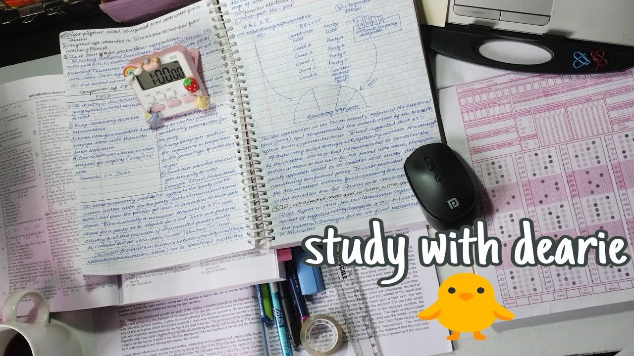STUDY WITH ME|note taking|2 hour|no music.#studywithme - YouTube