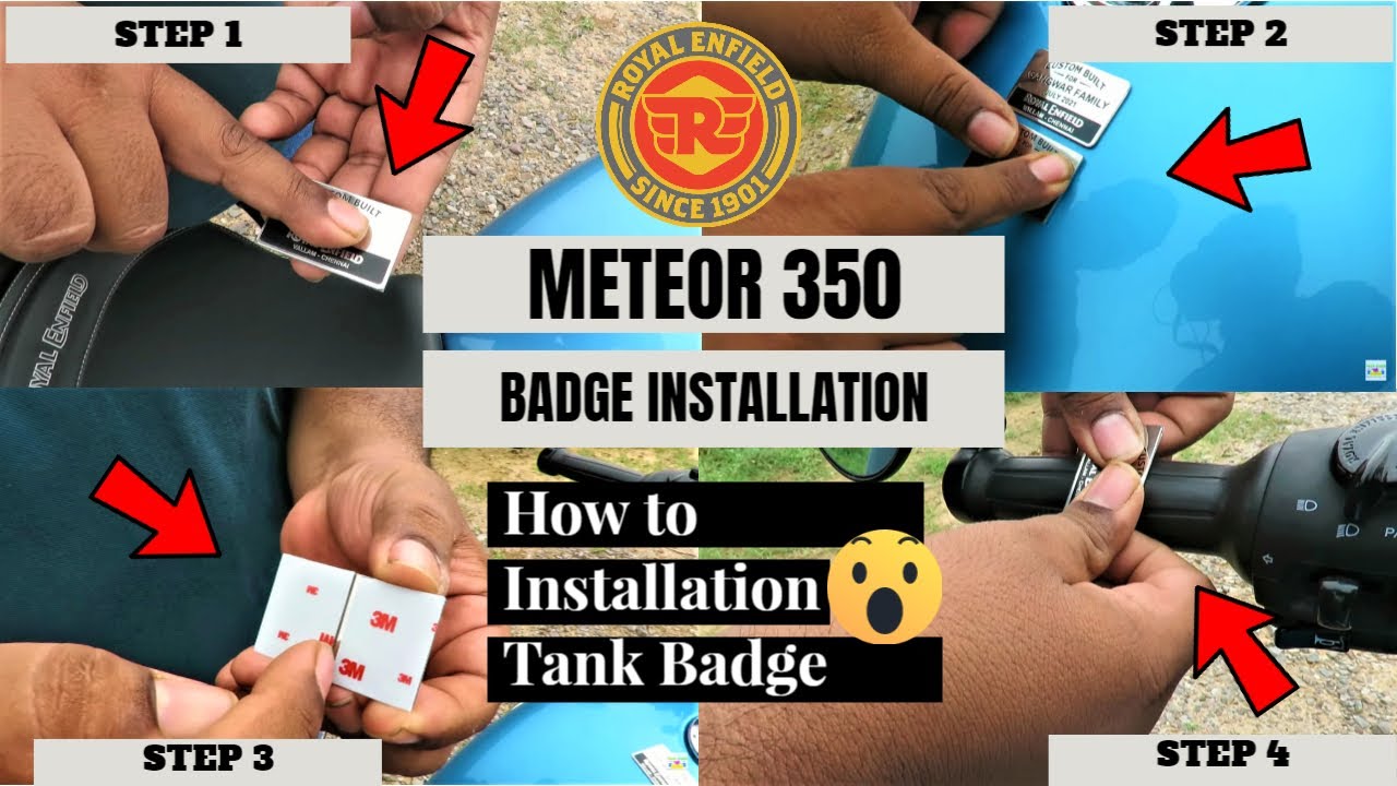 Royal Enfield Meteor 350 Custom Tank badge installation 💖💖💖 Sunday