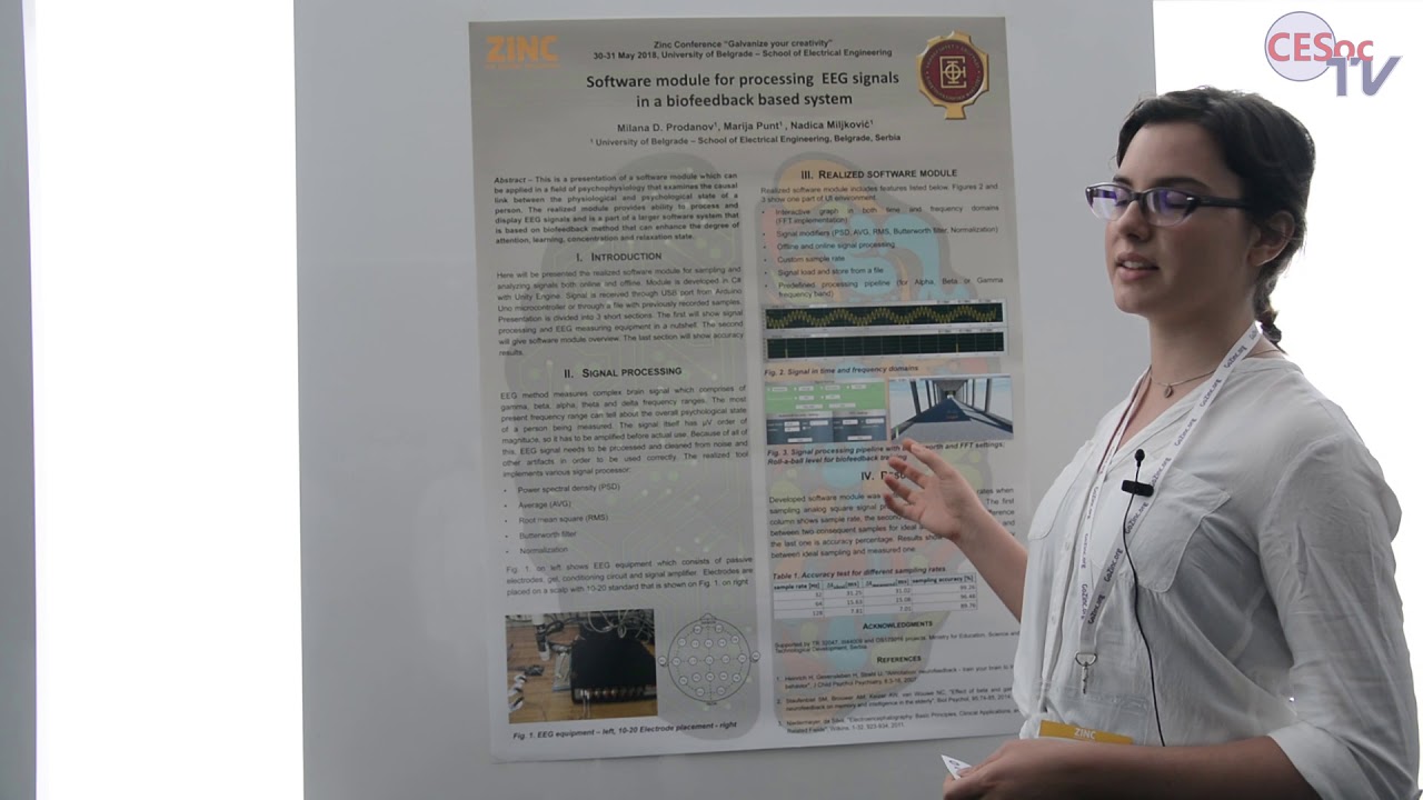Software module for processing EEG signals in a biofeedback based system