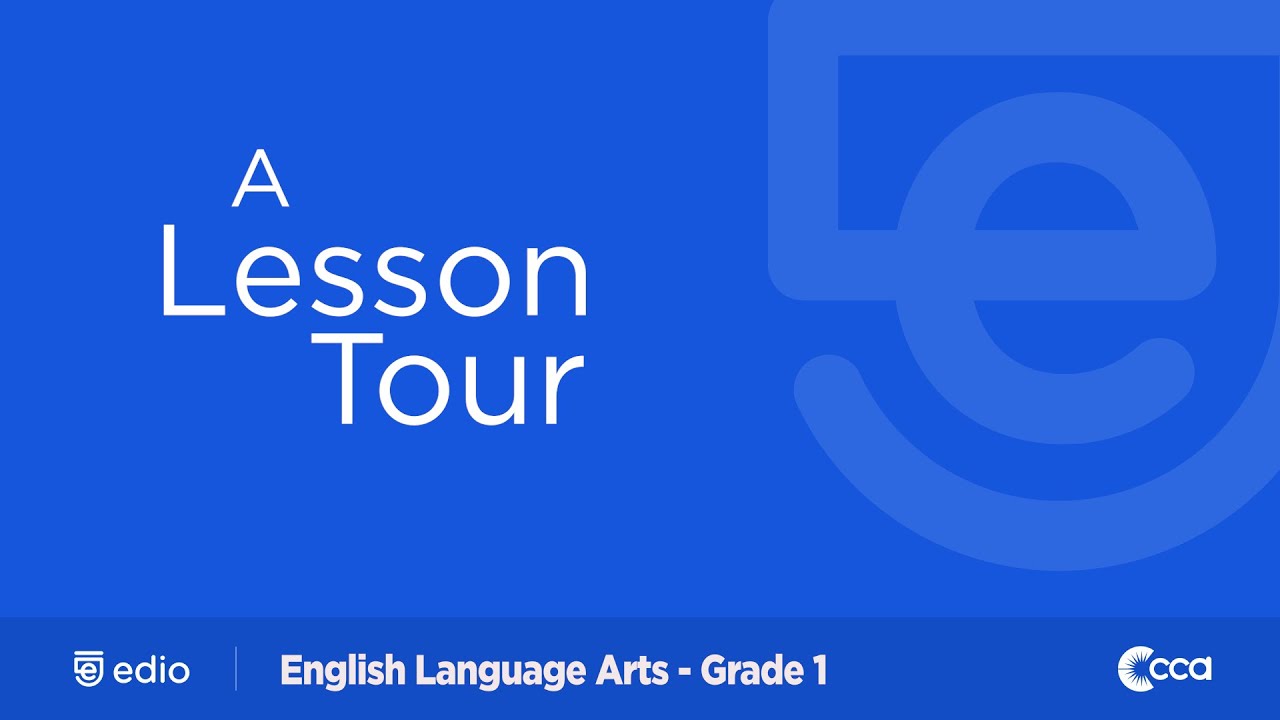 CCA Lesson Tour English Language Arts Grade 1 YouTube