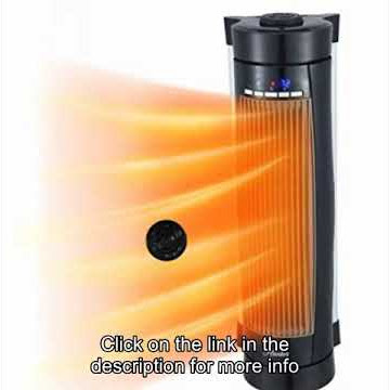 Hunter HPH15-E(Black) Vertical and Horizontal Oscillating Digital Ceramic Heater with Remote Control