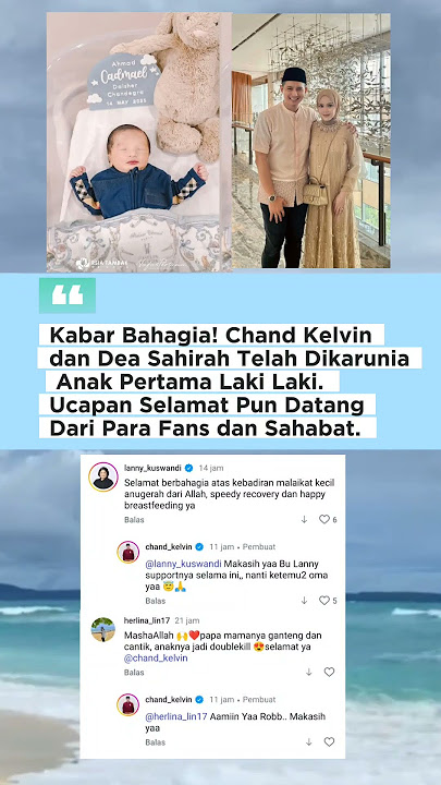Kabar Bahagia! Chand Kelvin dan Dea Sahirah Dikarunai Anak Pertama