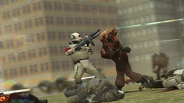 Gmod: Combines vs. Zombies, headcrabs and antlion workers (Remastered)