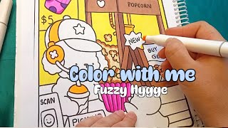 Color with me | Fuzzy Hygge Coloring book (ASMR + music) | alcohol markers