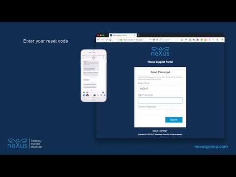 Reset password in Nexus support portal