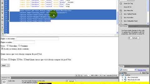 HTML BÁSICO - AULA 34 Formulários Select Option Multiple Size