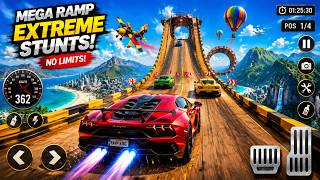 Lamborghini Mega Ramp Challenge 😱 Impossible Stunt Racing #SuperCars#ExtremeStunts#RacingGames screenshot 4