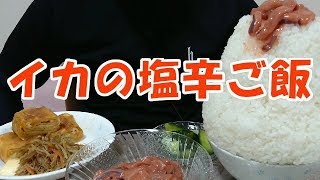 【飯動画】イカの塩辛ご飯 / salted squid entrails（咀嚼音/Eating Sounds）