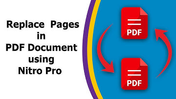How to replace pages in a PDF Document using Nitro Pro