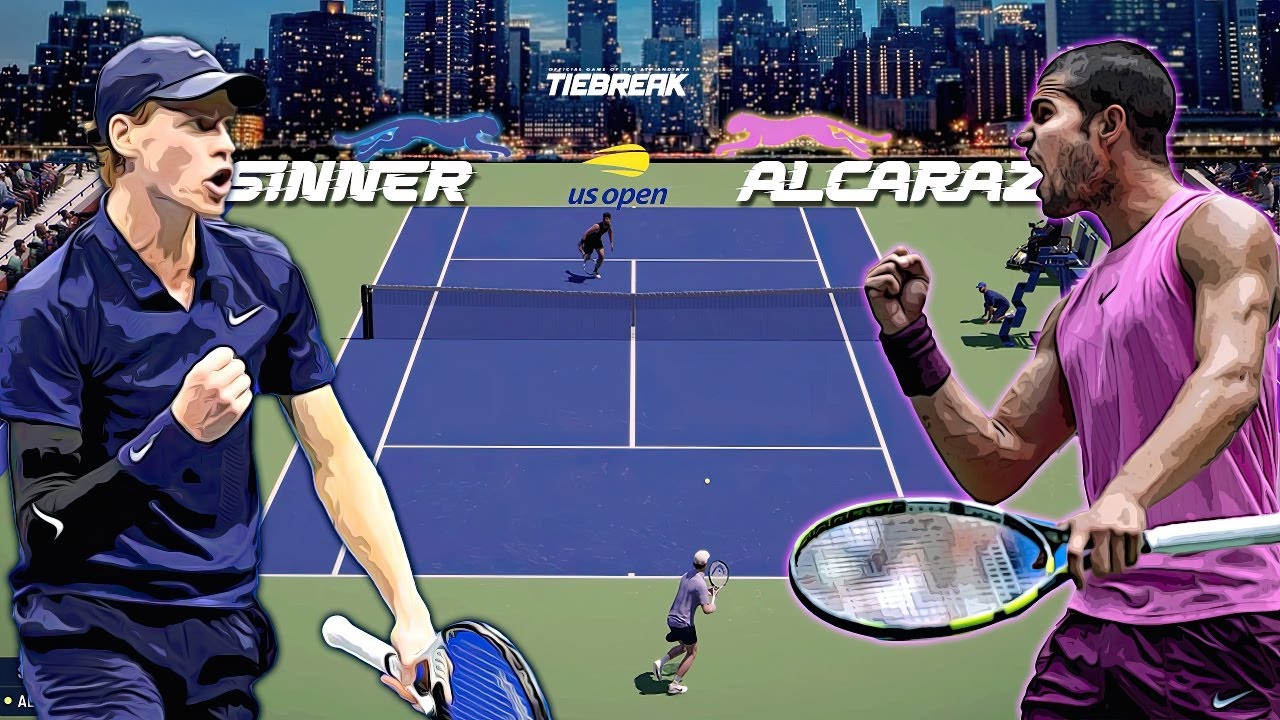 Jannik Sinner vs. Carlos Alcaraz | US Open | Tiebreak+ gameplay [Legendary AI]