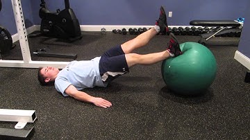 Single Leg Hamstring Curl on Fitness Ball