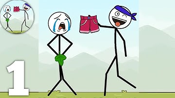 Satisdom (WEEGOON) Funny Stickman - All Levels 1-40 Gameplay Walkthrough