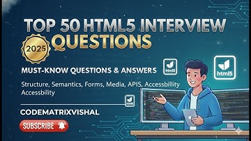 Top 50 HTML Interview Questions and Answers 2025 | Master HTML for Web Dev Jobs (Basic to Advanced)