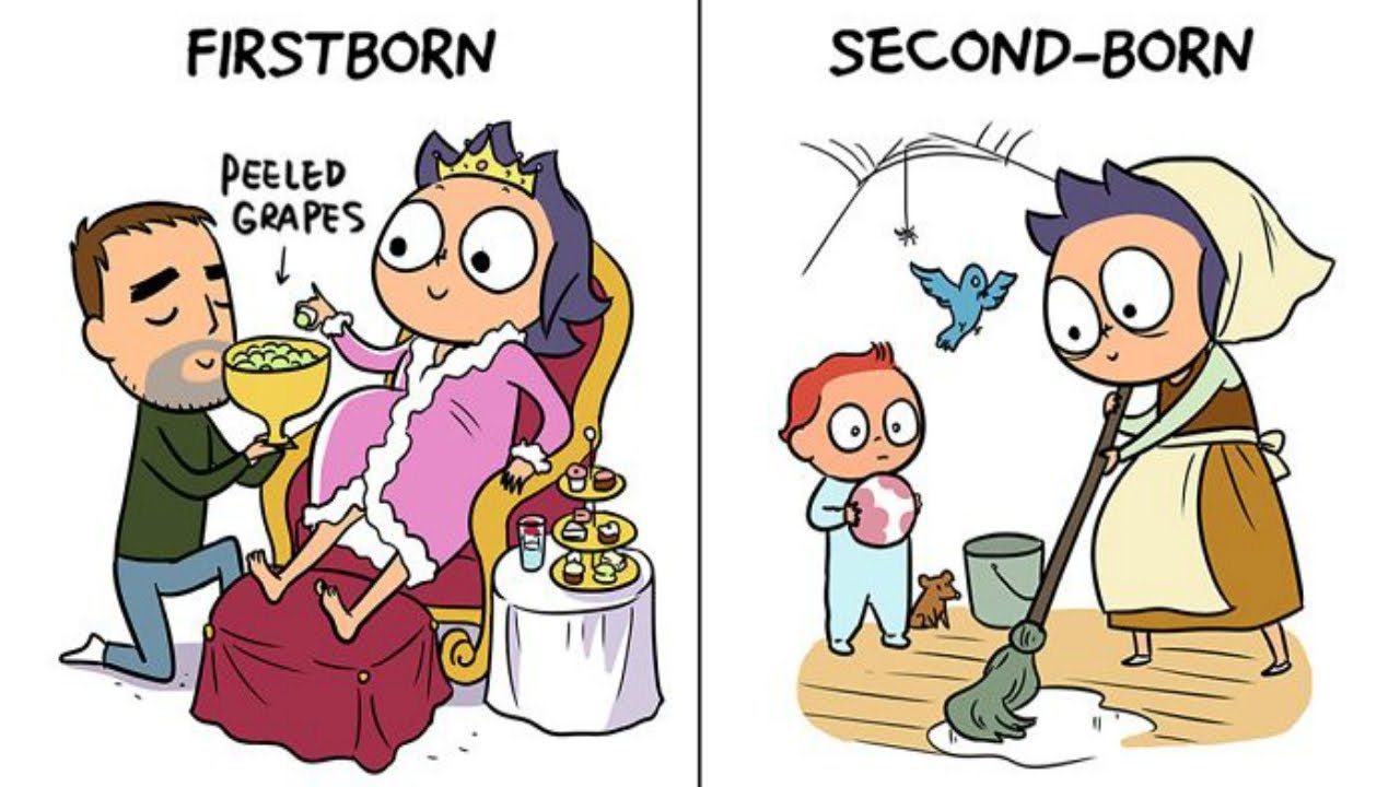 16 Hilariously Honest Comics Reveal The Difference Between Having The First Vs Second Child - YouTube