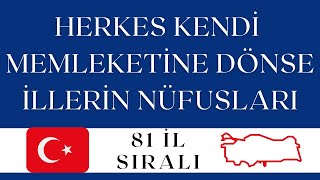 Türkiye'de En Çok Nereli Var? - Kütüğe Göre İllerin Nüfusları - Hangi Şehirden Kaç Kişi Var?