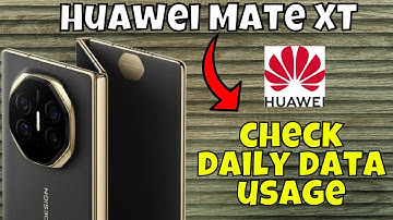 Huawei Mate XT Check Wifi and Data Usage || Data usage setting || How to check daily data usage