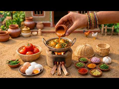 Special Egg Bean Masala Curry Recipe at Home 🥚🥘 Satisfying Masala Curry Food ASMR 😋 Tini Foodkey