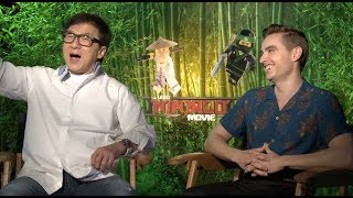 THE LEGO NINJAGO MOVIE interviews - Jackie Chan, Franco, Theroux, Munn, Nanjiani, Woods