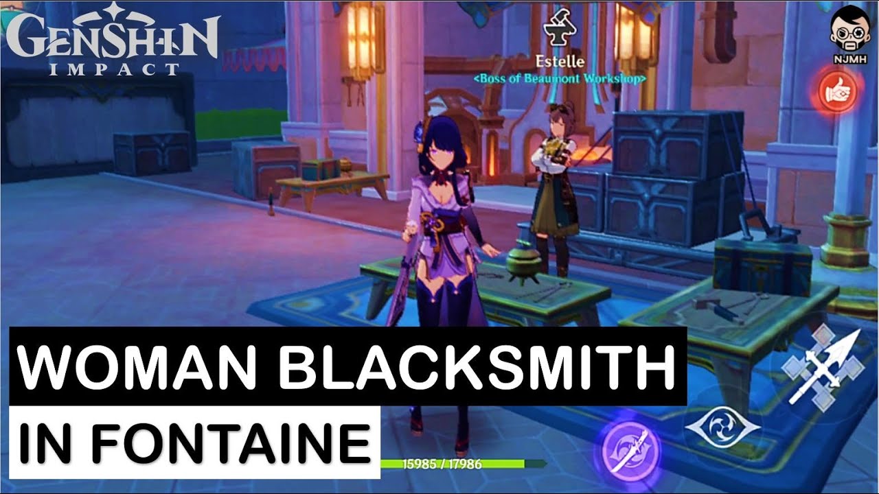 Did you know that, Woman Blacksmith in Fontaine Genshin Impact YouTube