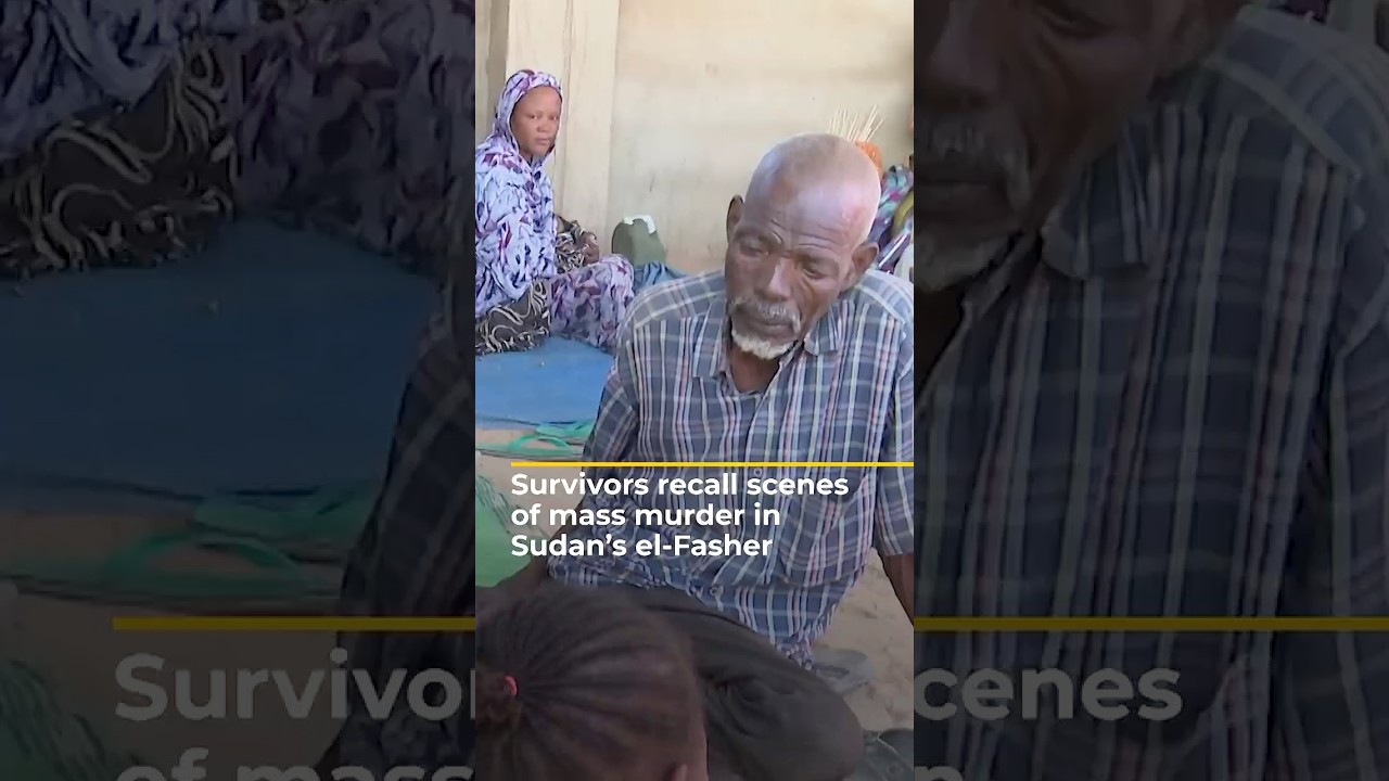 ناجون يستذكرون مشاهد المذبحة الجماعية في الفاشر بالسودان | AJ #shorts